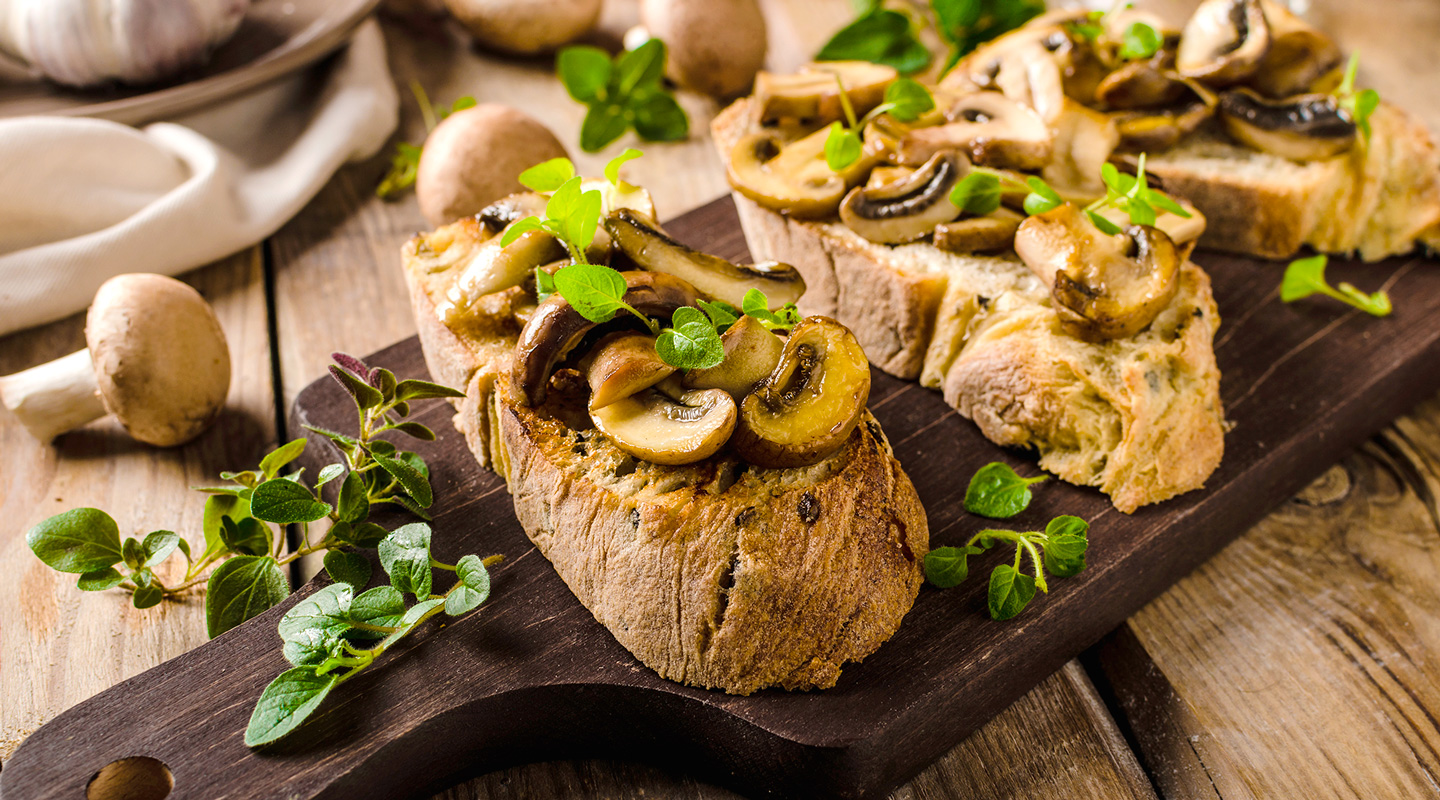 Canapés de champiñones